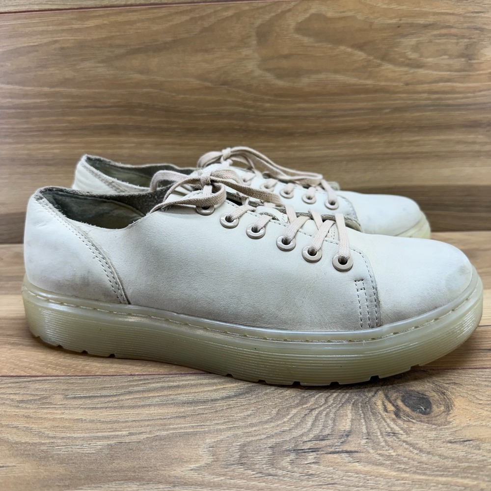 Dr Martens Dante Beige Nubuck Leather Mens 8 Casual Chunky Oxfords Womens 9‎
